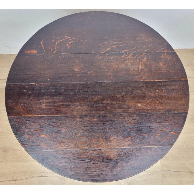 Antique French Vigneron Wine Tasting Table in Oak, 1850 For Sale - Image 9 of 18