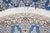 Traditional Pasargad DC Light Blue Color Hand Knotted Silk & Wool Round Rug For Sale - Image 3 of 4