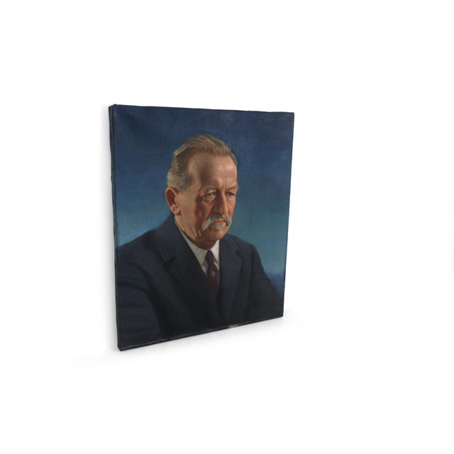 Set of Two Grim and Not So Grim Portrait Paintings of a Businessman For Sale - Image 6 of 12