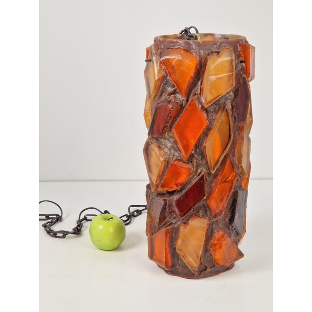 Glass Brutalist Acrylic Swag Pendant Glass, 1960s For Sale - Image 7 of 12