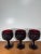 Vintage Ruby Red Pressed Glass Goblets Diamond Pattern Pedestal Stemwar - Set of 3 For Sale - Image 4 of 18