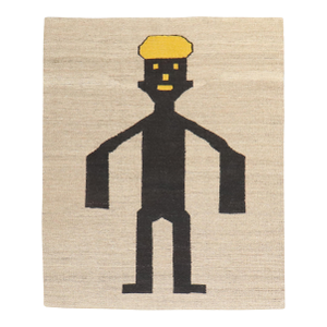 Late 20th Century Hey Dude Pictorial Persian Kilim Wall Hanging