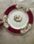 Burgundy 1950s Myott Chelsea Bird Dinner Plates 10 5/8” Burgundy Transferware England - Set of Three (3) For Sale - Image 8 of 8