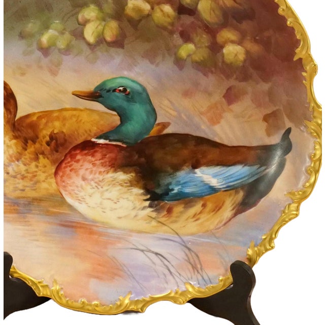 Large 19th Century French Limoges Wall Art Painted Plate For Sale In New York - Image 6 of 10