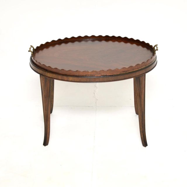 Antique Sheraton Tray Top Coffee Table, 1900s For Sale - Image 12 of 12