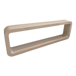 Custom Made Lacquered Console in Tan Color For Sale