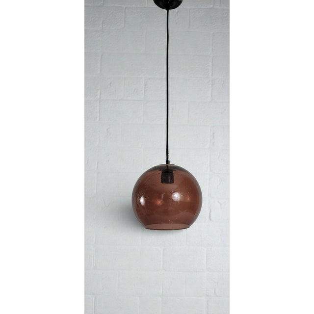Purple Bubbled Glass Pendant Light, 1980 For Sale - Image 8 of 8