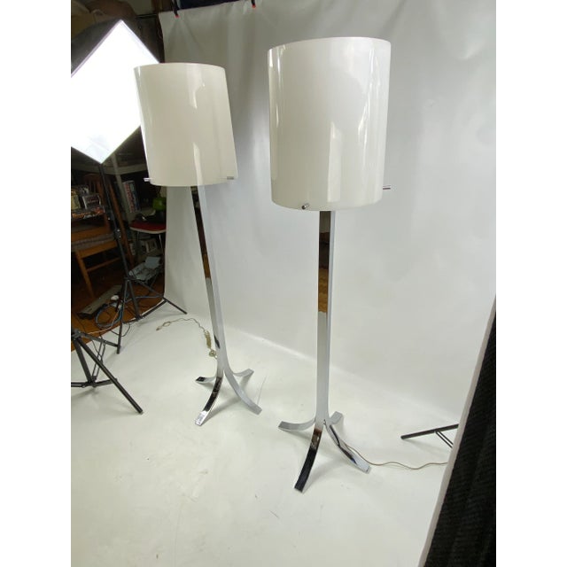 For sale are these stunning stylish mid century chrome lamps. The lamps are very heavy and are very high quality. Lamps...