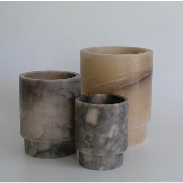 Contemporary Michael Verheyden-T-Light Alabaster Tabac Medium For Sale - Image 3 of 3