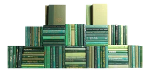Decorative Books - Boxwood Book Wall - Set of 100 Green Books