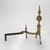 Early 19th Century Pair Antique Federal Brass & Wrought Iron Lemon Top Andirons C1810 For Sale - Image 5 of 5