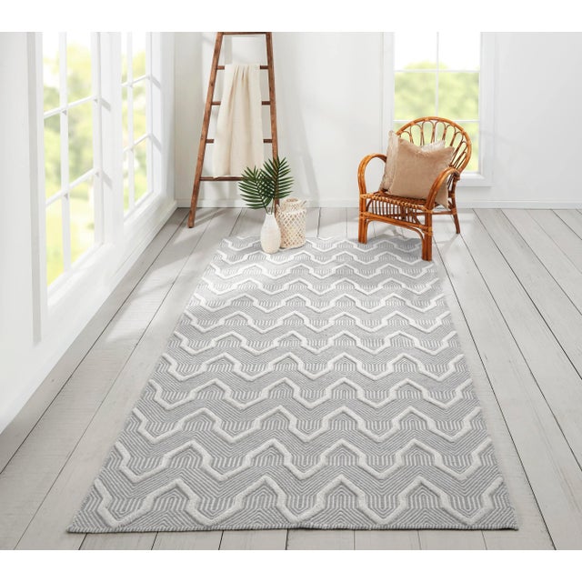 Textile Erin Gates by Momeni Langdon Prince Grey Hand Woven Wool Area Rug 2' X 3' For Sale - Image 7 of 7