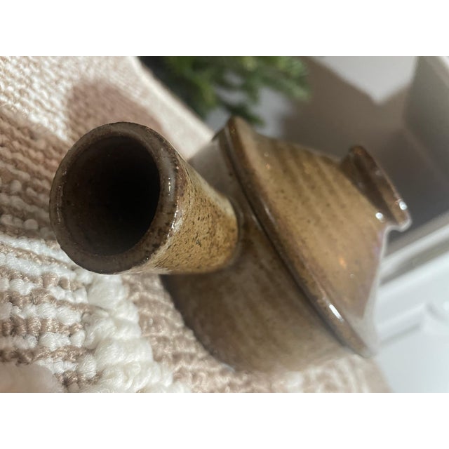 Farmhouse Late 20th Century Glazed Stoneware French Onion Soup Crock With Lid For Sale - Image 3 of 4