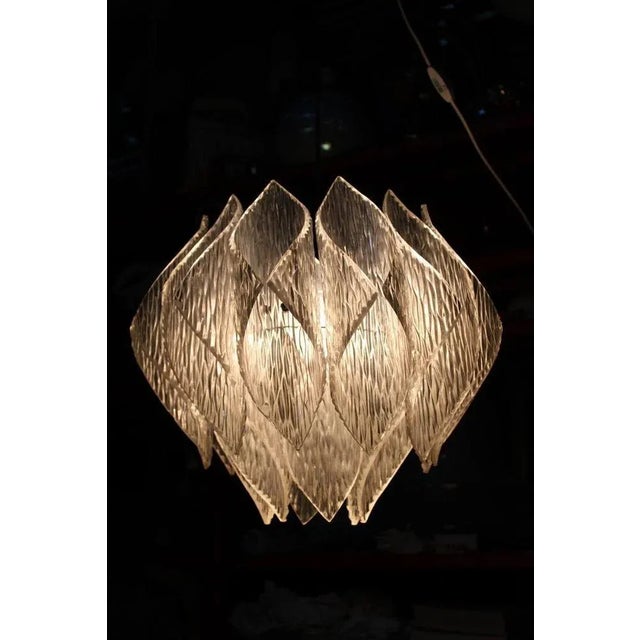 Italian Acrylic Glass Ceiling Light, 1970s For Sale - Image 6 of 12