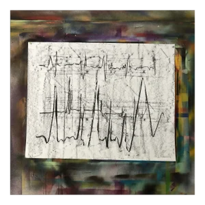 Life Pulse a Drawing by Erik Sulander on Paper 28x22