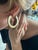 Miriam Salat Iconic timeless Resin Ivory Hoops Set In Sterling Silver & Topaz For Sale - Image 4 of 18