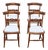 Antique Beech Dining Chairs, 1800s, Set of 4 For Sale