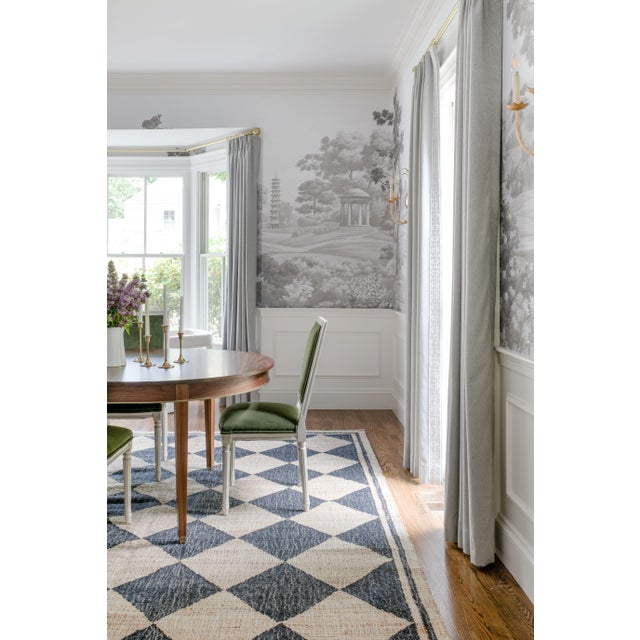 Tan Erin Gates by Momeni Orchard Court Checker Black Hand Woven Wool and Jute Area Rug 2'3" X 12' Runner For Sale - Image 8 of 12