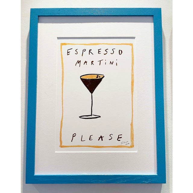 "Espresso Martini Please" Contemporary Minimalist Text Art Giclée Print Chairish
