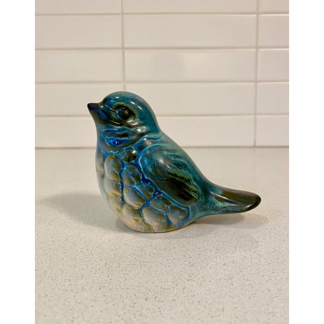 Blue Vintage Late 20th Century Howard Pierce Porcelain Blue Birds - A Pair For Sale - Image 8 of 13