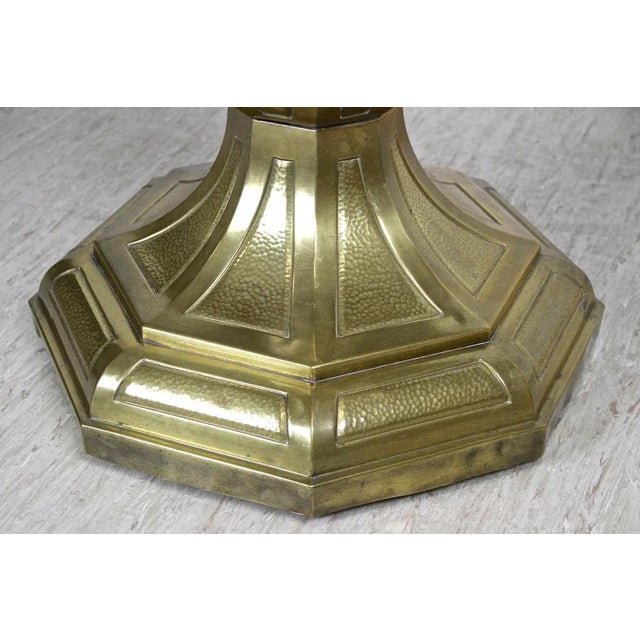 Art Nouveau Side Table with Brass Base, Austria, 1910s For Sale - Image 3 of 15