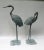 1970s Bronze & Green Patinated Crane Sculptures, 1970s, Set of 2 For Sale - Image 5 of 18