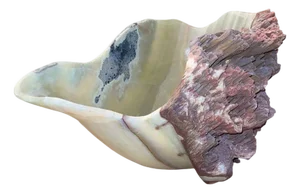 Late 20th Century Monumental Sculptural Onyx Bowl With Natural Mineral Edge