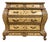 Vintage Painted Floral Bombe Chest of Drawers For Sale