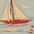 Framed Needlepoint Sailboat For Sale - Image 4 of 4