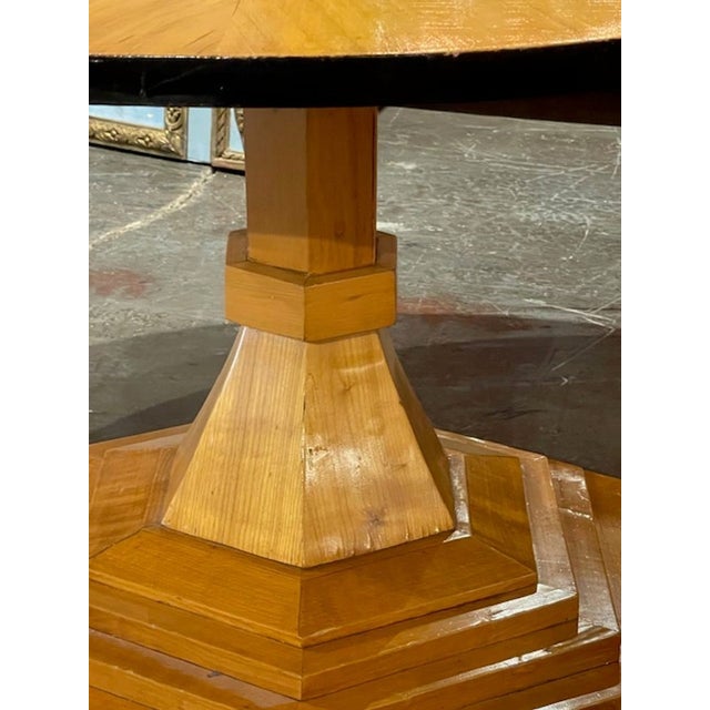 19th C. German Biedermeier Fruitwood Center Table For Sale - Image 4 of 7
