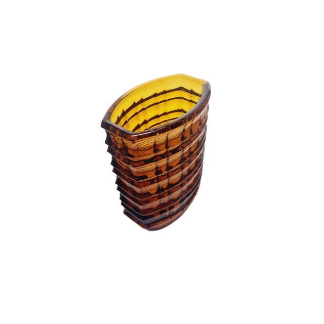 Optical Vase by Jan Sylwester Drost for Ząbkowice Glassworks, 1970s For Sale - Image 3 of 5