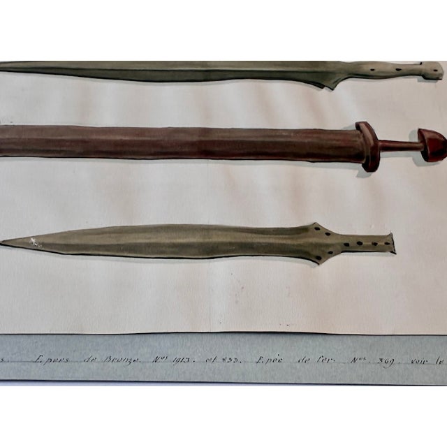 Early 20th Century Antique Watercolor From the (Helsinki) National Museum of Finland Bronze Age Tools Collection c.1910 For Sale - Image 5 of 12