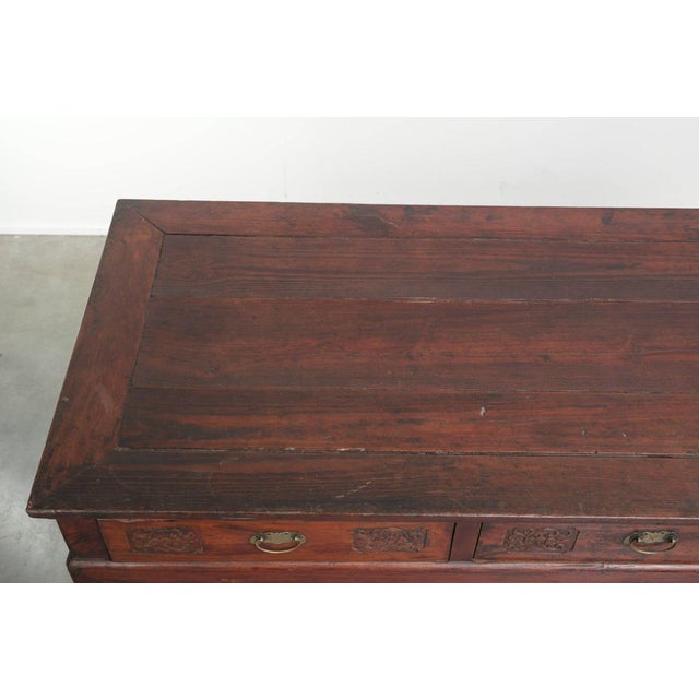 Wood Antique Chinese Wooden Sideboard, 1800s For Sale - Image 7 of 16