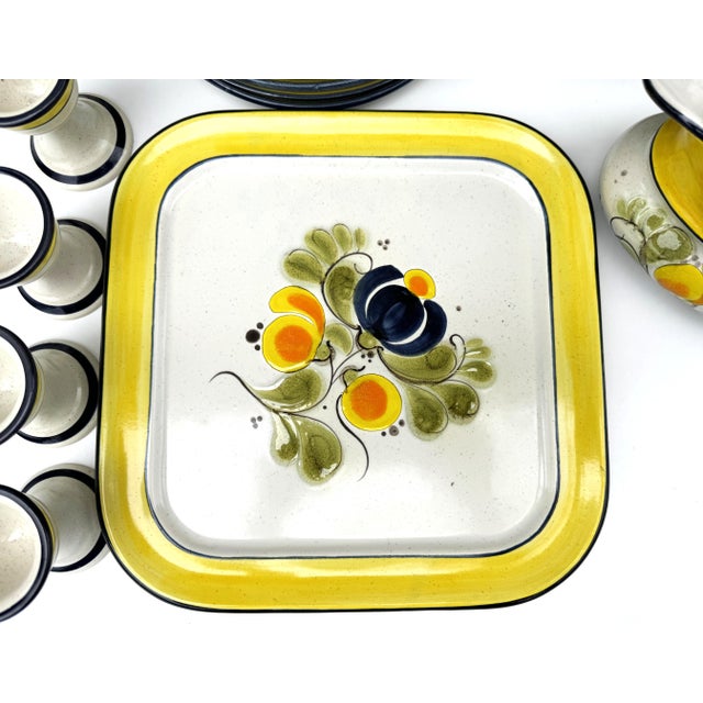 Ceramic Vintage Farmhouse Aragon German Pottery Ceramic Dinner Service , 1980s, Set of 21 For Sale - Image 7 of 12