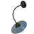 Wall light spot down lighter Blue enamel shade. Gooseneck arm adjustable in angle. Diameter cast iron wall mount 10.5 cm /...