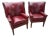 Red Leather Vintage Club Chairs For Sale