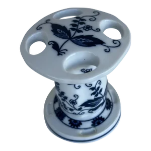 Vintage Toothbrush Holder Blue & White Onion Pattern Vienna Woods by Seymour Mann