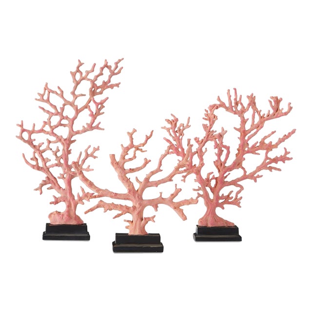 Currey & Company Red Coral Branches, Large - Set of 3 For Sale