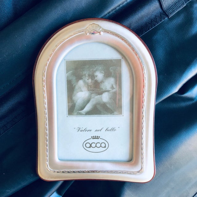 2000 - 2009 Contemporary Acca "Castellani " Italian Sterling Silver Picture Frame For Sale - Image 5 of 8