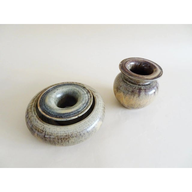 1980s Ceramic Vase, Candleholder and Bowl from Pfeiffer Gerhard, Set of 3 For Sale - Image 5 of 11