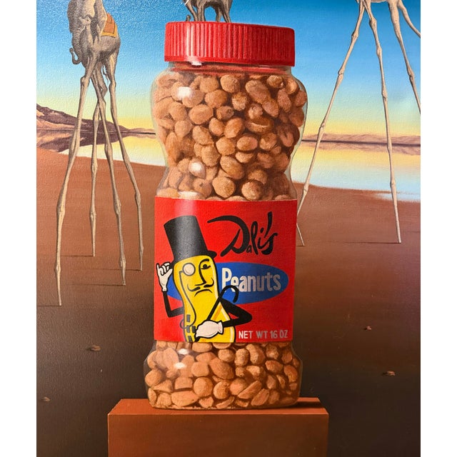 Original Signed Ben Steele (1977 - ) Painting Titled Dali's Peanuts For Sale - Image 4 of 5
