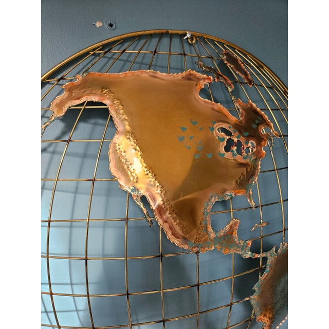 1980s Curtis Jere Globe Wall Sculptures - A Pair For Sale - Image 9 of 12