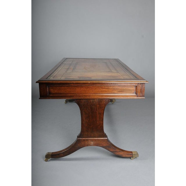 English Mahogany Partner Desk, 1900s For Sale - Image 14 of 18