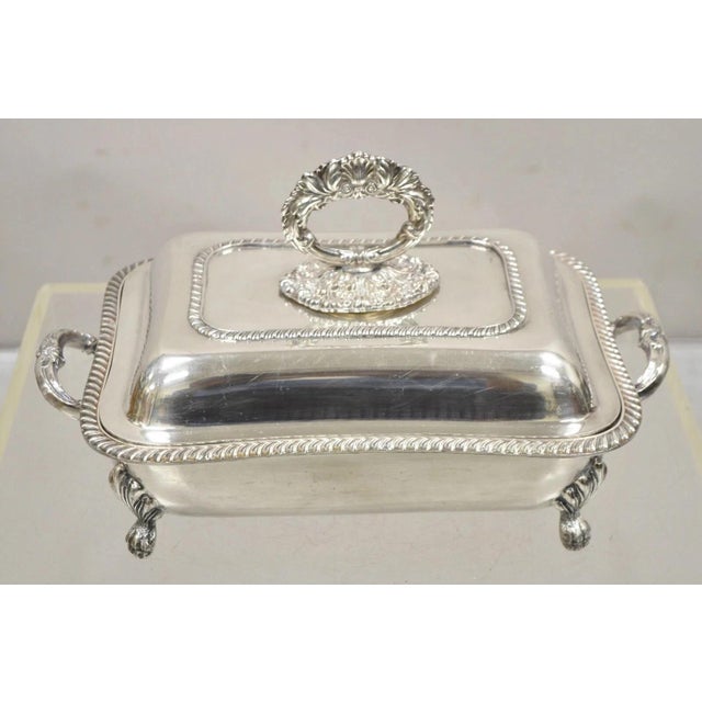Antique English Victorian Sheffield Silver Plated Lidded Warmer Serving Platter For Sale - Image 12 of 12