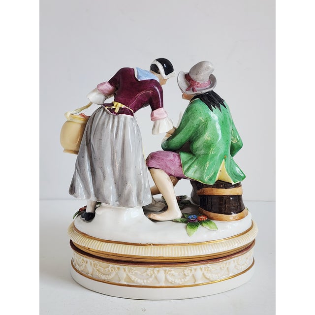 Late 18th Century Antique Ludwigsburg Late 18th Century Porcelain Figurines Trinket Box For Sale - Image 5 of 16