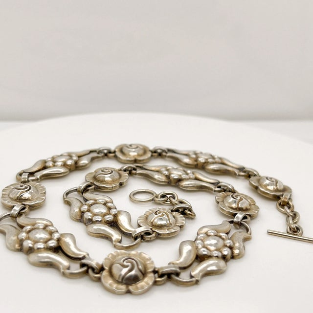 Georg Jensen Vintage Georg Jensen Danish Sterling Silver Choker Necklace No. 10 For Sale - Image 4 of 12