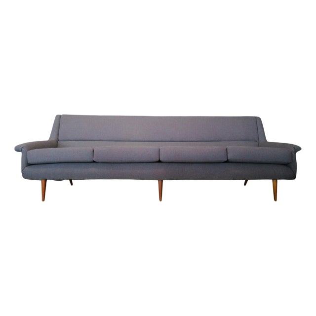 1950 Sofa Attributed to Milo Baughman in Alexander Girard Fabric For Sale