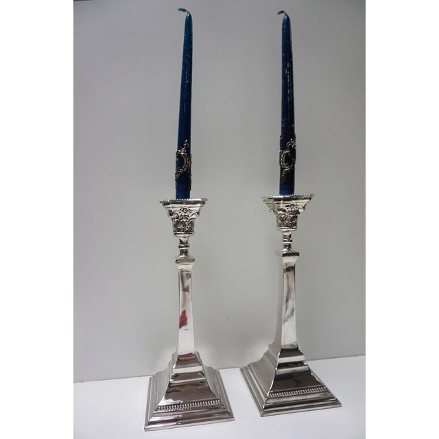 Neoclassical Sterling Silver Column-Form Candleholders Birmingham by Bayliss and Coulthard, 1913, Set of 2 For Sale - Image 15 of 16