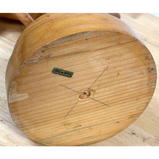 Italian Carved Limed Pine & Brass Deer Sculpture, 1970s For Sale - Image 9 of 18