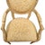 French Louis XVI Medallion Back Armchair With Crème-Peinte Distressed Finish For Sale - Image 9 of 17